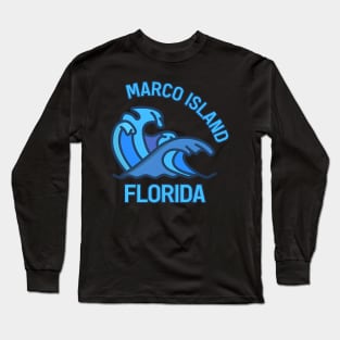 Marco Island Florida Pocket Wave Long Sleeve T-Shirt